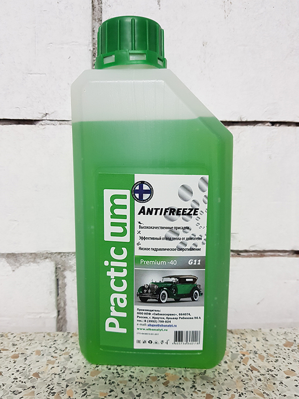 Антифриз PracticUM Green Premium -40 G11 зеленый